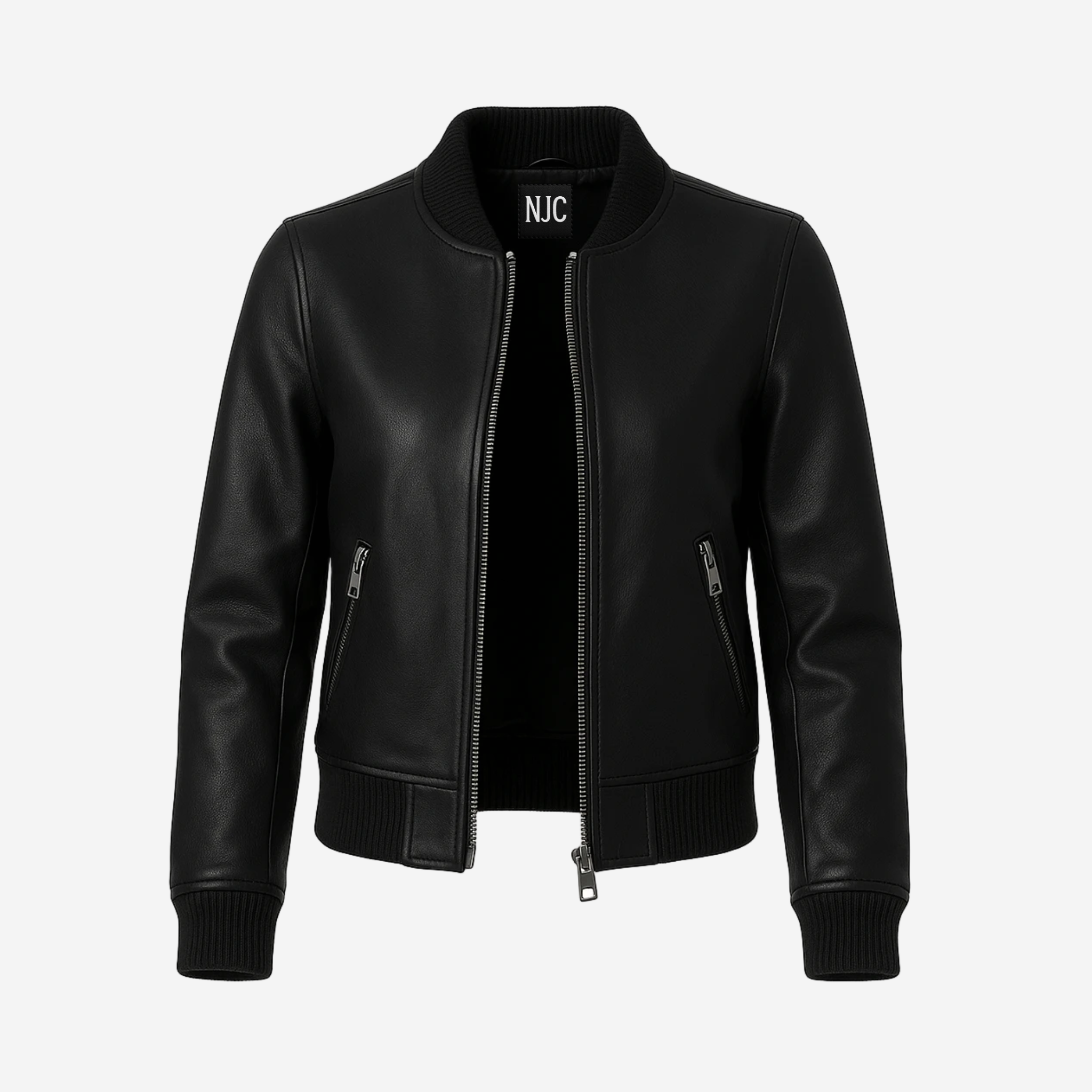 Women’s Black Cowhide Leather Jacket – Real Top Grain Leather Nexus Jackets Co