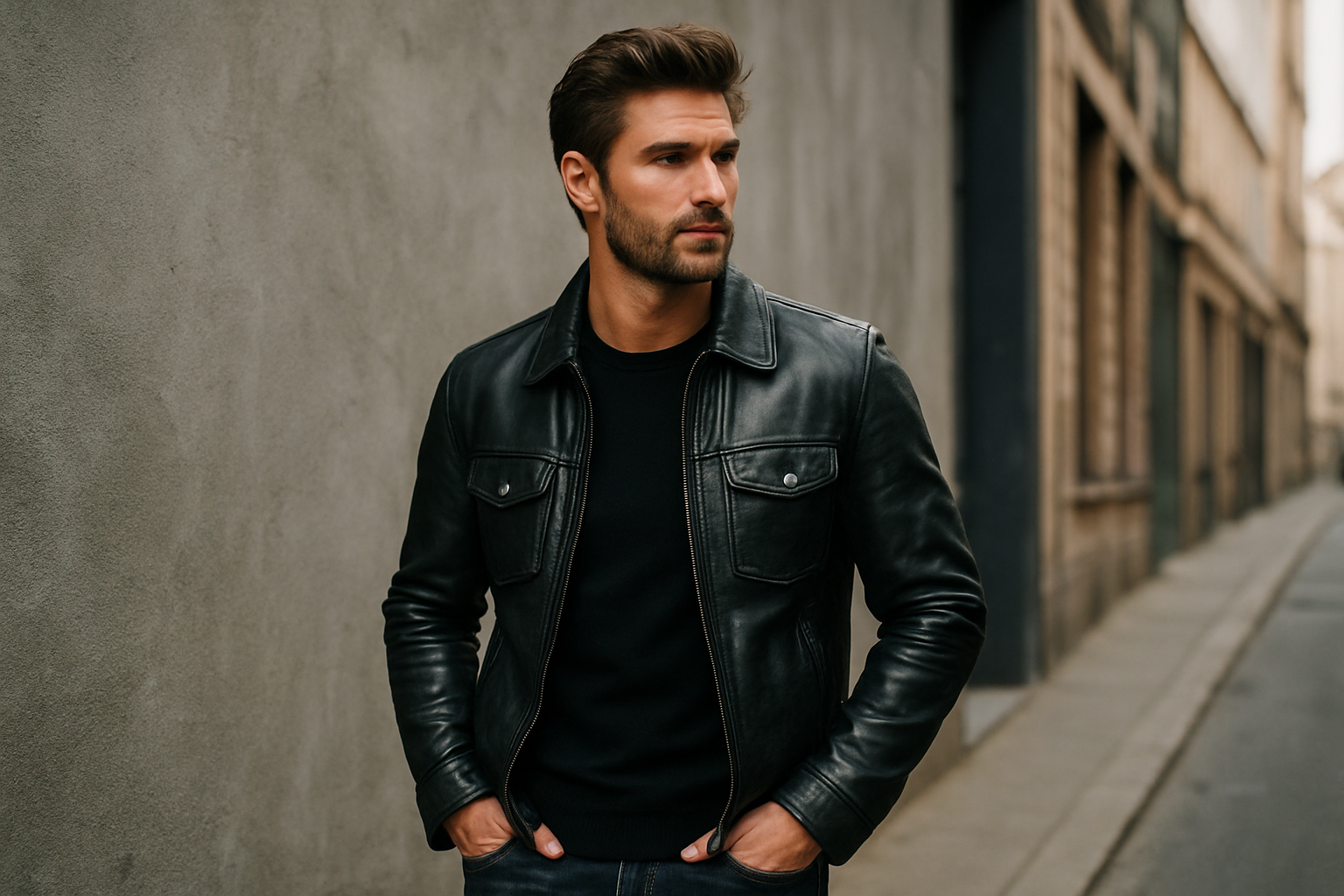 Men’s Leather Jackets Crafted from Real Cowhide Leather