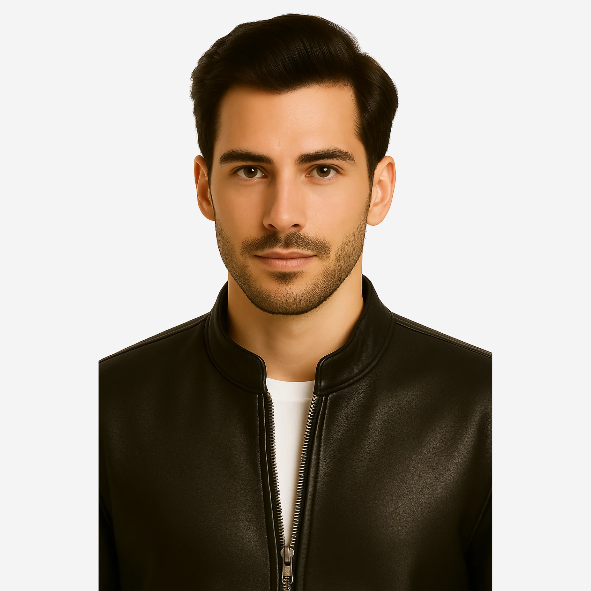 Men’s Black Bomber Leather Jacket – Top Grain Cowhide Nexus Jackets Co