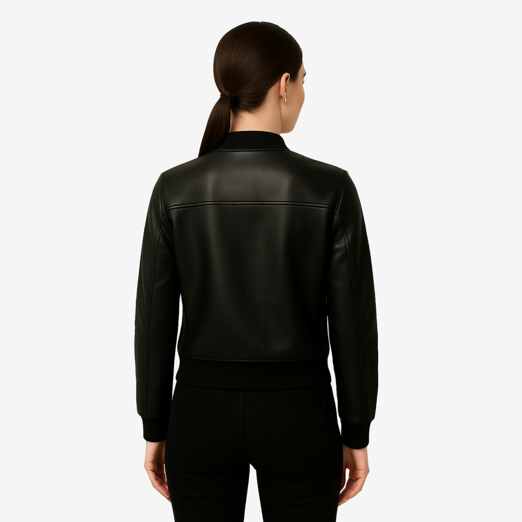 Women’s Bomber Leather Jacket – Top Grain Leather Nexus Jackets Co