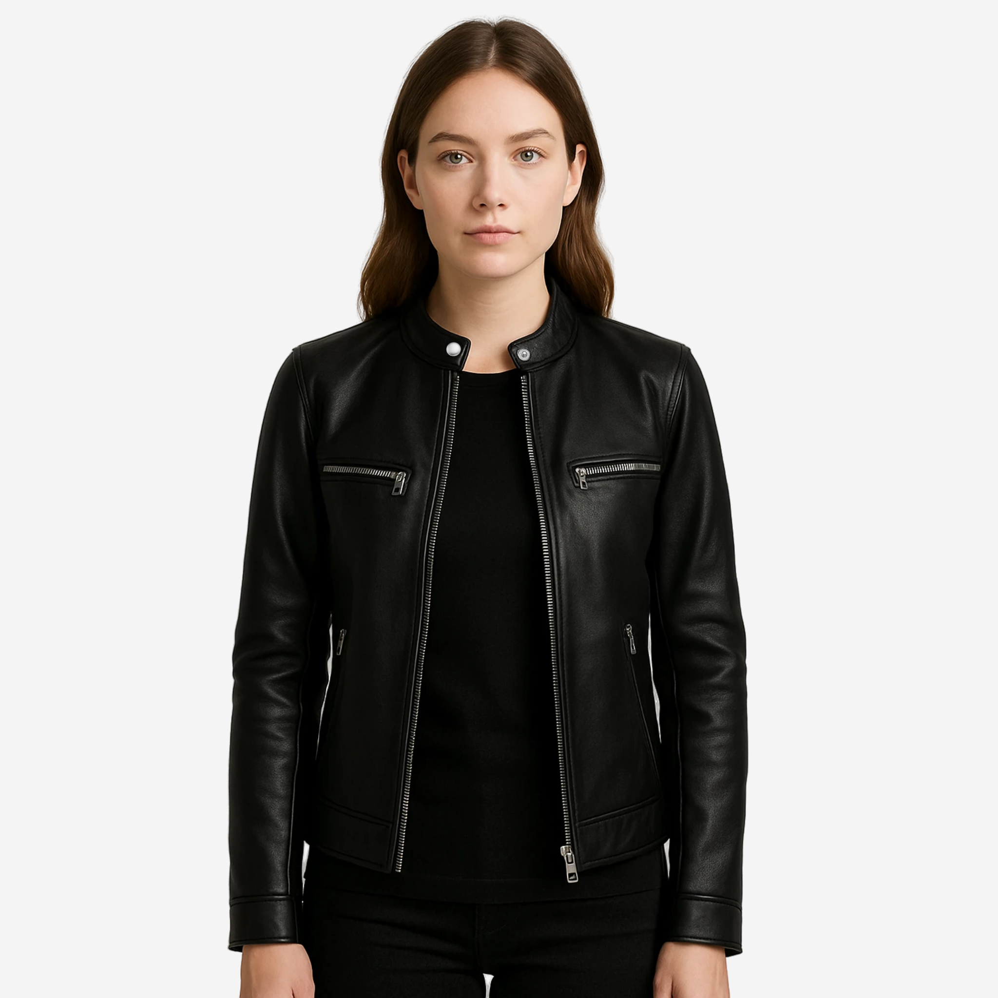 Women’s Cafe Racer Jacket – Top Grain Cowhide Leather Nexus Jackets Co
