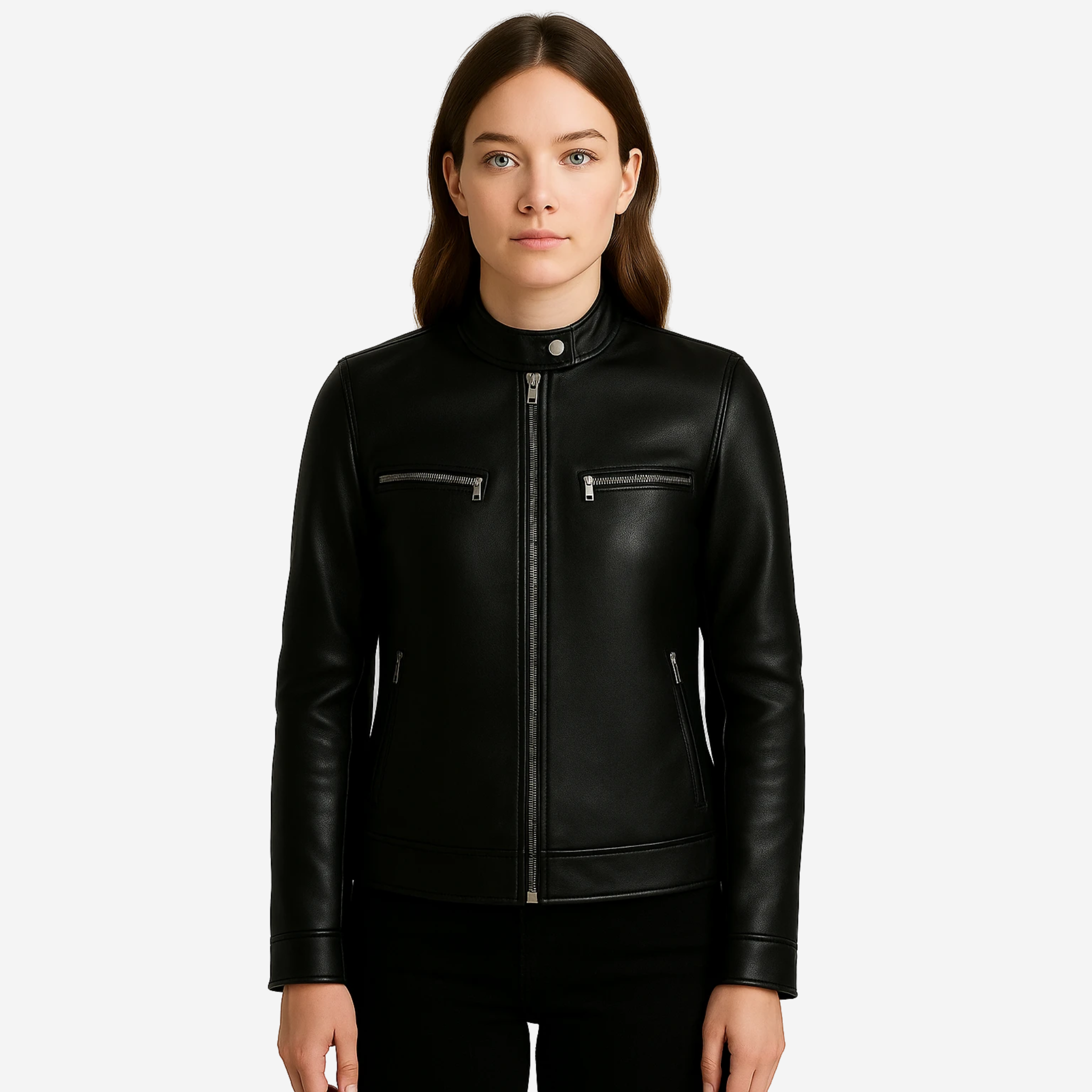 Women’s Cafe Racer Jacket – Top Grain Cowhide Leather Nexus Jackets Co