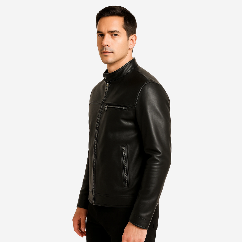 Men’s Cafe Racer Jacket – Premium Top Grain Cowhide Leather Nexus Jackets Co