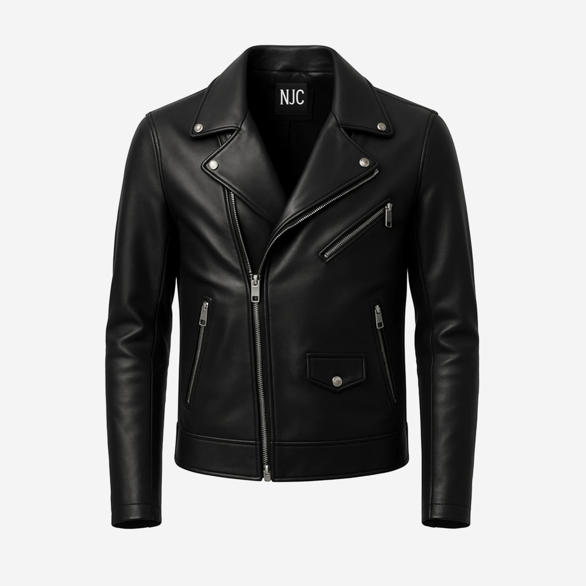 Men’s Black Motorcycle Leather Jacket – Top Grain Cowhide Nexus Jackets Co