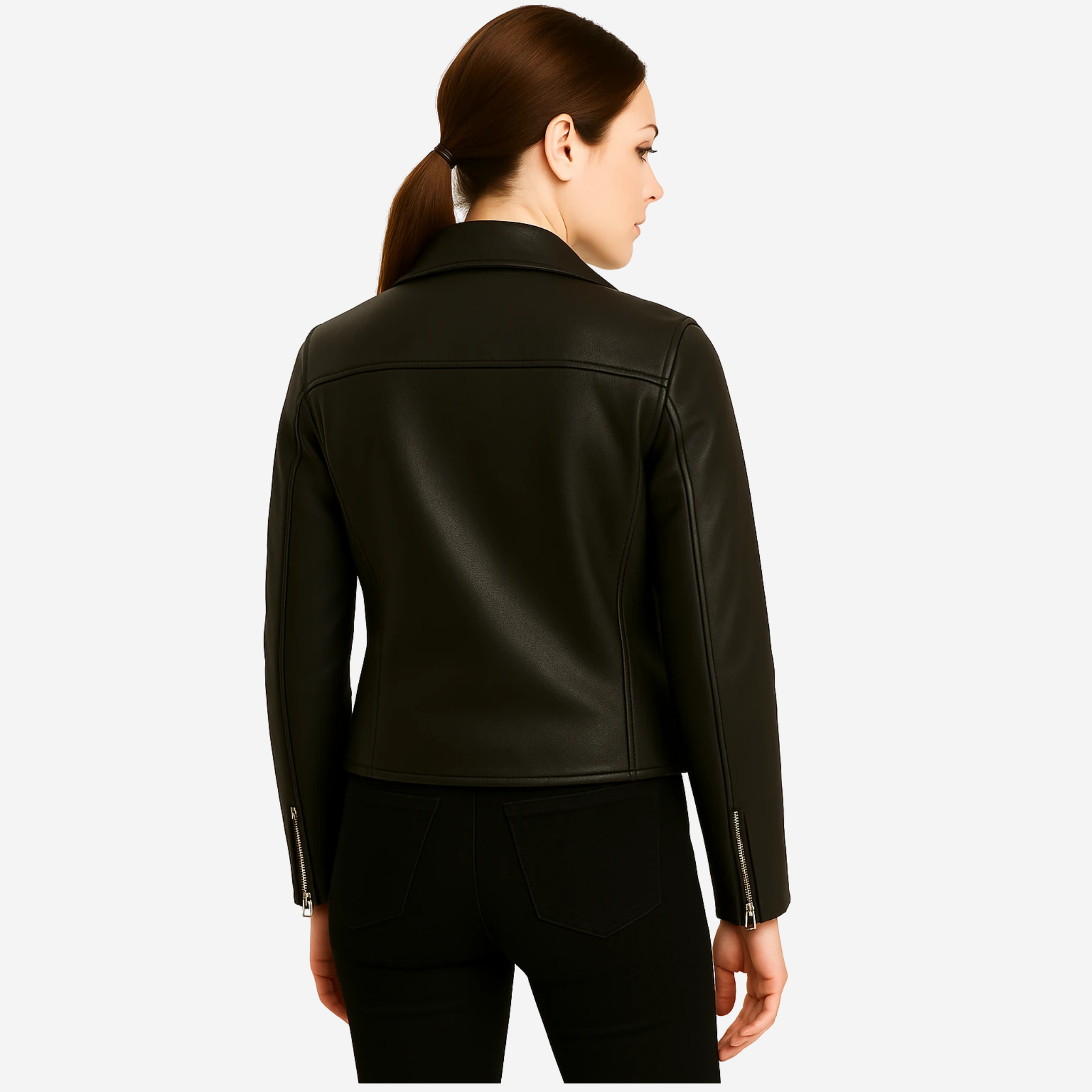 Women’s Black Motorcycle Jacket – Top Grain Cowhide Leather Nexus Jackets Co