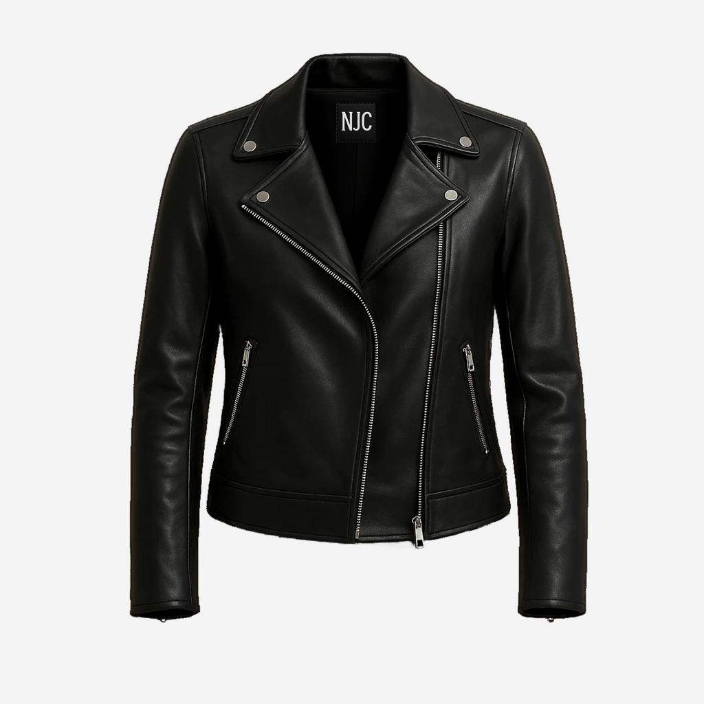 Women’s Black Motorcycle Jacket – Top Grain Cowhide Leather Nexus Jackets Co