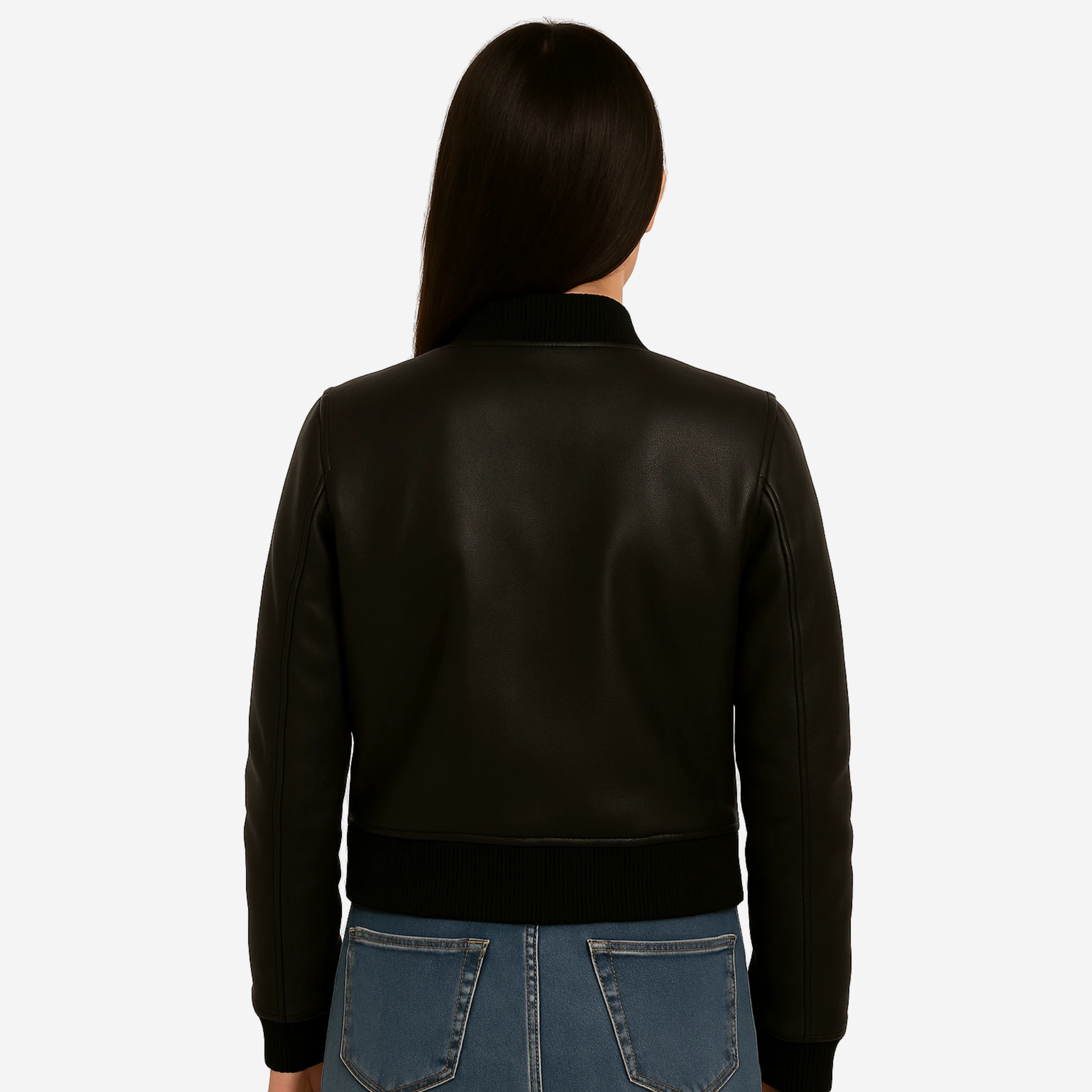 Women’s Black Cowhide Leather Jacket – Real Top Grain Leather Nexus Jackets Co