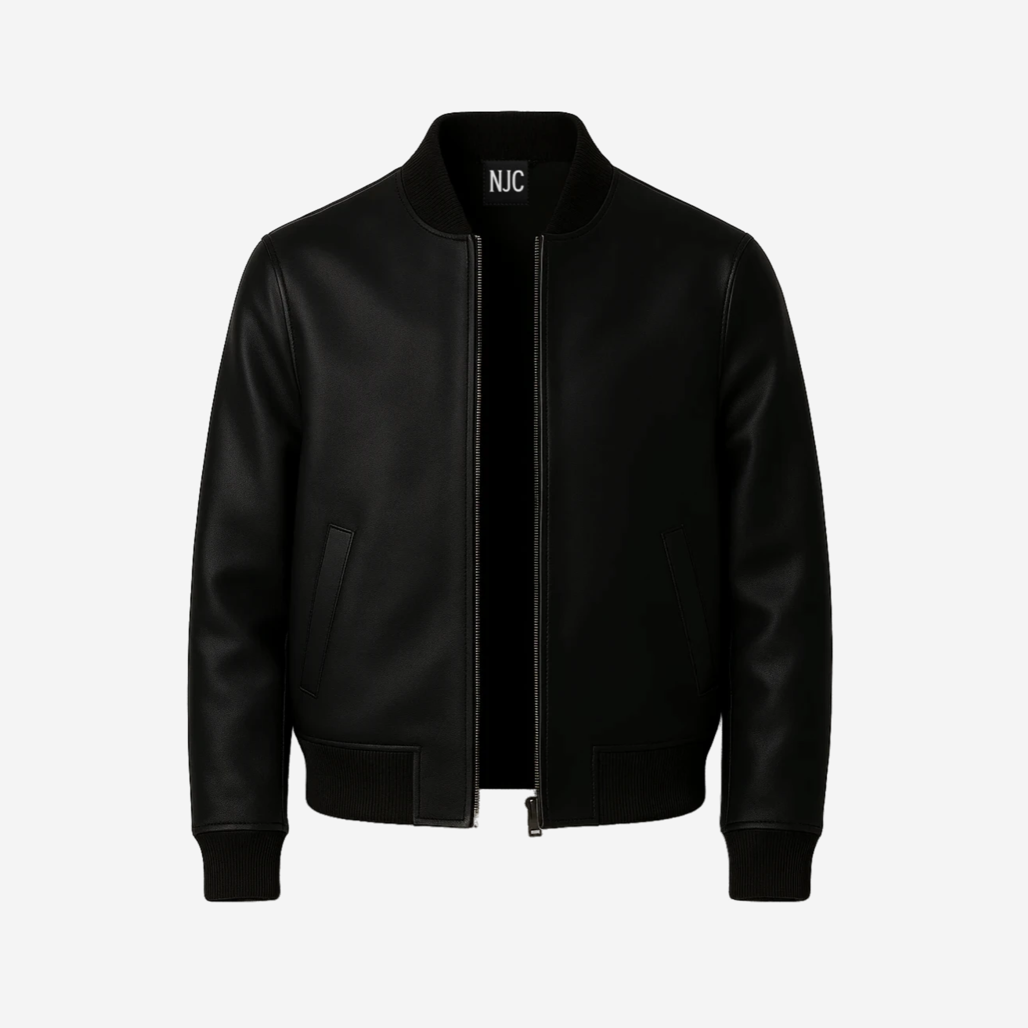 Men’s Black Bomber Jacket – Top Grain Cowhide Leather Nexus Jackets Co